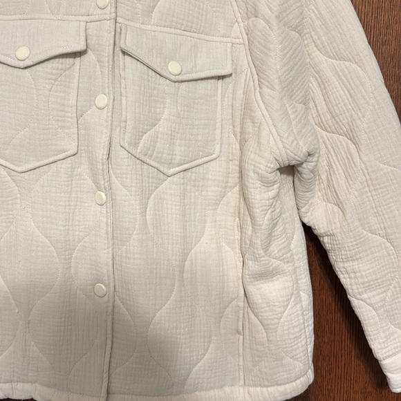 NWT RD Style Cream Trucker Quilted Shacket - Picture 2 of 6